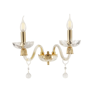 ROXANNE Blown Glass Wall Lamp 30x20 cm 2 Lights Gold