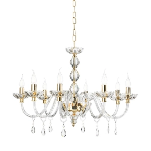 Lámpara de suspensión 8 luces - cristal y vidrio D85 cm BRIGIDA