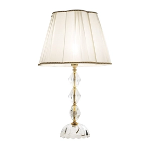 Lampe à poser 1 lumière E27 - cristal et verre BRIGIDA 40x66 cm