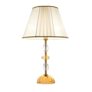 Lámpara de mesa PATRICIA en vidrio y cristal Ámbar 40x66 cm