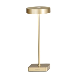 Lámpara de mesa TAP inalámbrico LED recargable USB táctil Oro 12x32 cm