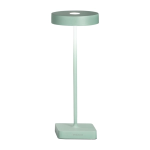Lámpara de mesa TAP inalámbrico LED recargable USB táctil verde salvia 12x32 cm