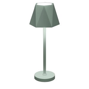 Lámpara de sobremesa LED inalámbrica táctil USB recargable 12x38 cm FIJI verde salvia