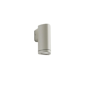 RAV outdoor wall light in SILVER painted aluminium. Small