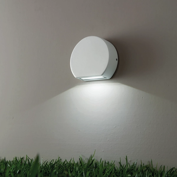 Lámpara empotrada de exterior SUN en aluminio BLANCO