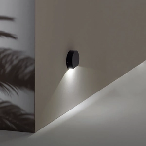 SUN outdoor lamp in BLACK aluminum 10x3 cm