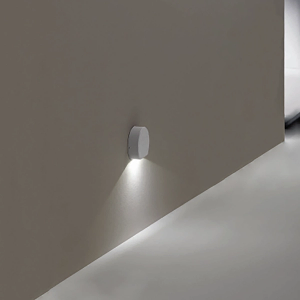 Aplique de exterior de aluminio SUN PLATA 10x3 cm