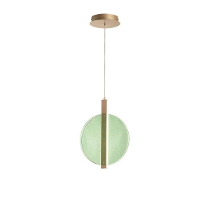 JUIS Lampe à suspension LED en verre texturé VERT Small 30 cm