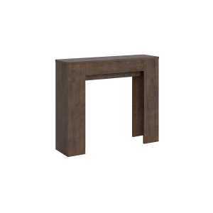 Console 90x25 cm extensible jusqu'à 181 cm en mélaminé Noyer - SLICK