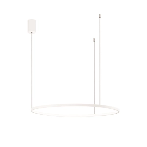 Lampe à suspension SOEL 80 LED en métal peint BLANC