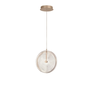 Lampe à suspension JOKEY en métal et verre décoré TRANSPARENT 30 cm