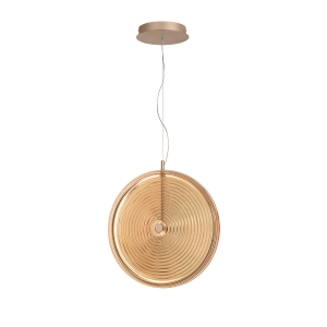 Suspension JOKEY en métal et verre décoré AMBRE Large 45 cm