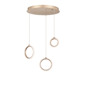 Lampe à suspension en métal peint avec 3 lumières LED OR PINTA 35 cm