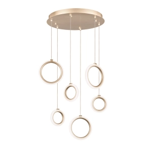 Lampe à suspension en métal peint avec 6 lumières LED OR PINTA 45 cm