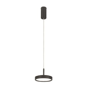NINA pendant lamp in black painted metal, 1 LED light D19 cm