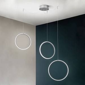 Lámpara de suspensión LED 43W - moderna CIRCUS plata 111 cm
