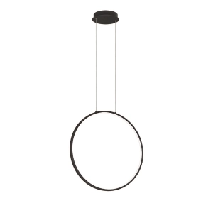 Suspension avec cercle vertical en métal noir 60 cm NOVA