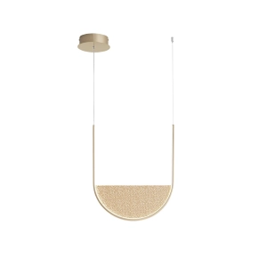 Suspension LOTUS avec insert amovible en verre granulé OR 53 cm