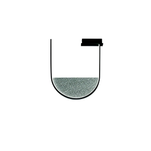 Lámpara de techo LOTUS con inserto extraíble de vidrio granulado AHUMADO 55x47 cm