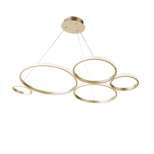 Lámpara colgante LED POIS de metal pintado 108 cm ORO