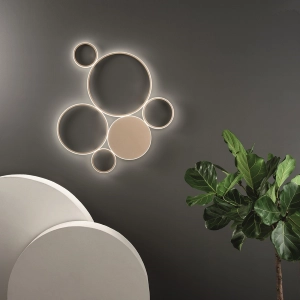 Plafonnier POIS en métal peint OR 93x84 cm