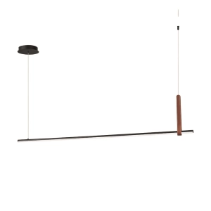 REGOLI Lampe à suspension Led en métal avec grand élément en éco-cuir 150 cm
