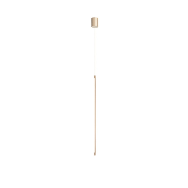 Suspension LED verticale en métal peint doré - GENIUS 6 cm