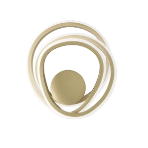 Lampada applique 23x17 cm GOLDEN in metallo verniciato Oro a LED