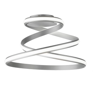 Plafonnier à LED VUELTA moderne en métal peint argent D55 cm