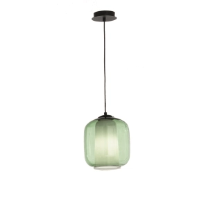 Lámpara de suspensión D22 cm - vidrio soplado Verde BONNIE MOD2