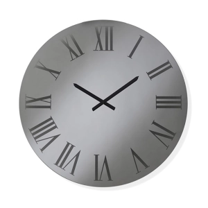 Runde Uhr aus Rauchkristall, D80 cm – RONALD