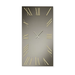 Vertikale rechteckige Kristalluhr Bronze 80x160 cm - BRANDON