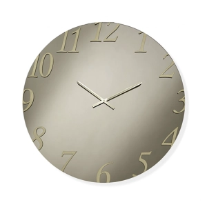 Runde Uhr, D60 cm, aus Bronzekristall und goldenen Zahlen – AUSTIN