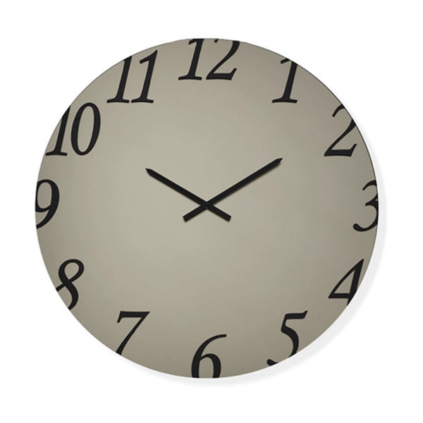 Reloj redondo GARRET D.80 cm de cristal satinado bronce y números negros