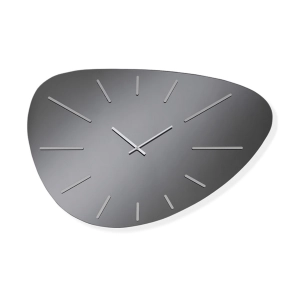 Orologio da parete 58x78 cm aus Kristallglas Fumè und Details Argento GARY