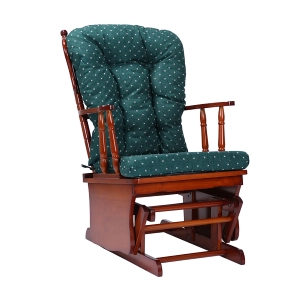 Poltrona a dondolo oscillante con cuscino imbottito AMERICA VERDE