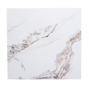 Piano per tavolo quadrato in pietra effetto Marmo venato Oro 70x70 cm