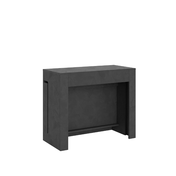 Consola de madera melamina ELIA extensible hasta 302 cm antracita