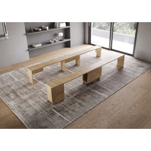 Seduta allungabile fino a 300 cm per tavolo consolle ELIA Quercia