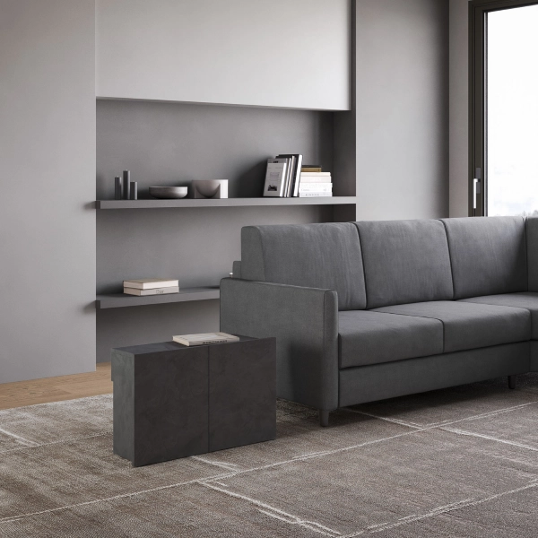 Siège à roulettes extensible jusqu'à 300 cm pour console ELIA anthracite