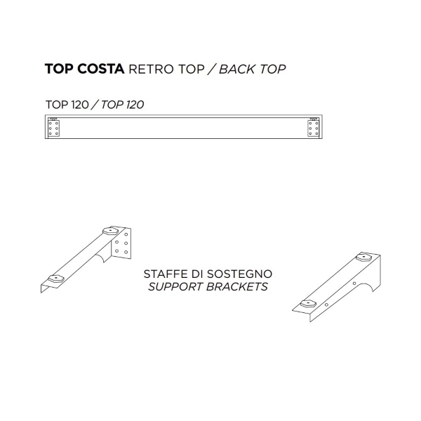 Etagère lavabo suspendue COSTA 120 cm en bois blanc