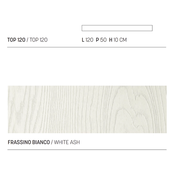 Etagère lavabo suspendue COSTA 120 cm en bois blanc