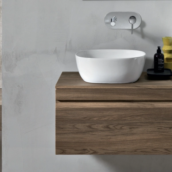 Tiroir lavabo suspendu 80 cm en PVC avec tiroir RIO tek