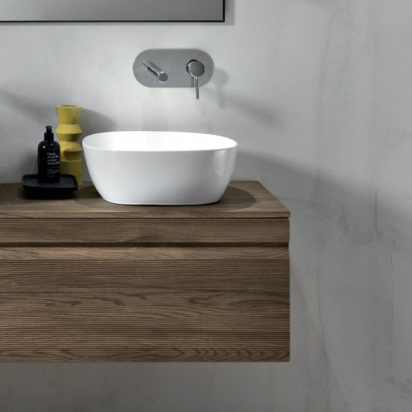 Cajón lavabo suspendido para baño en PVC 100 cm RIO Tek