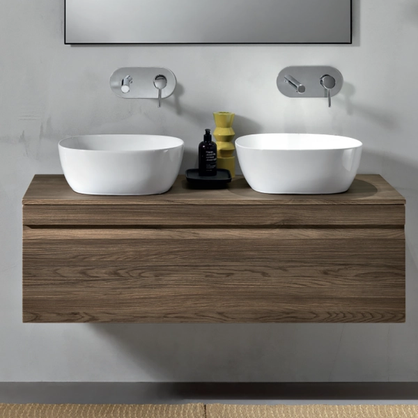 Cajón lavabo para baño de 120 cm en PVC suspendido RIO Tek