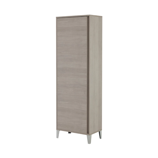 Colonne de salle de bain porte balai en bois 40x180 cm WORLD avec 1 porte en chêne clair