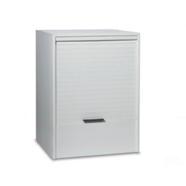 Meuble lave-linge avec fermeture à volet vertical 67x60 cm Blanc