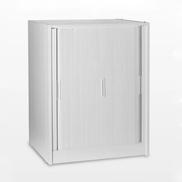 Meuble lave-linge à fermeture à volet horizontal 71x60 cm Blanc