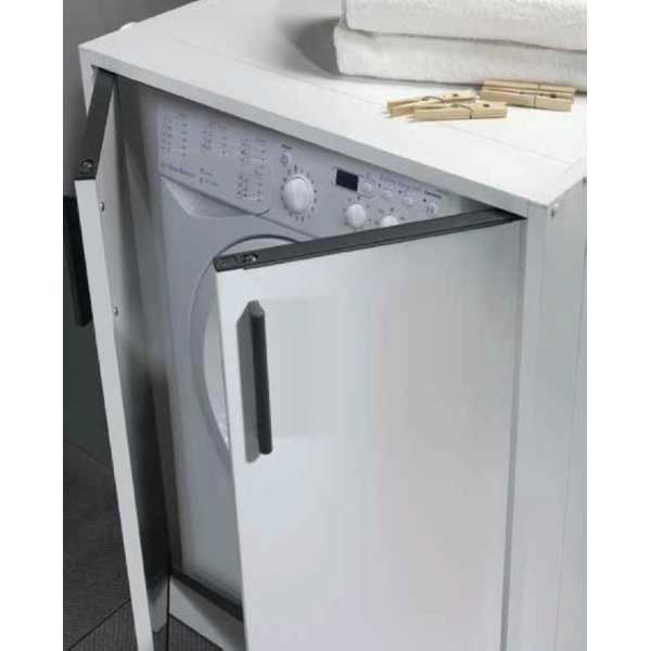 Meuble lave-linge 2 portes fermantes 67x60 cm Blanc
