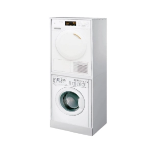 Wash cabinet with 2 doors in white wood with 60x60 cm ABS tub
